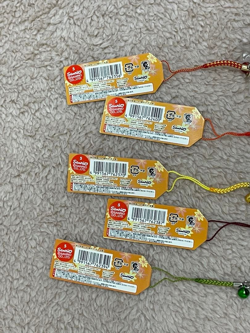 レア！ハローキティ 根付けはろうきてぃ秋の味覚5個セット