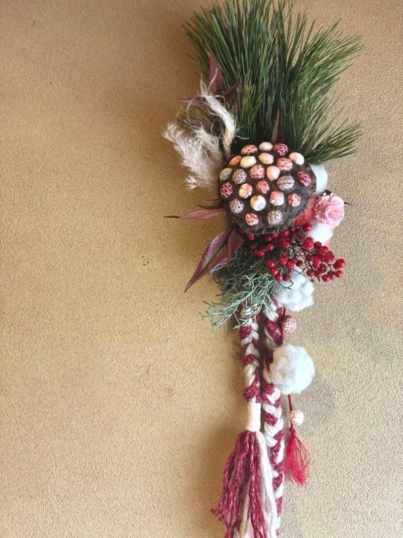 大きな蓮の花ちりめん細工