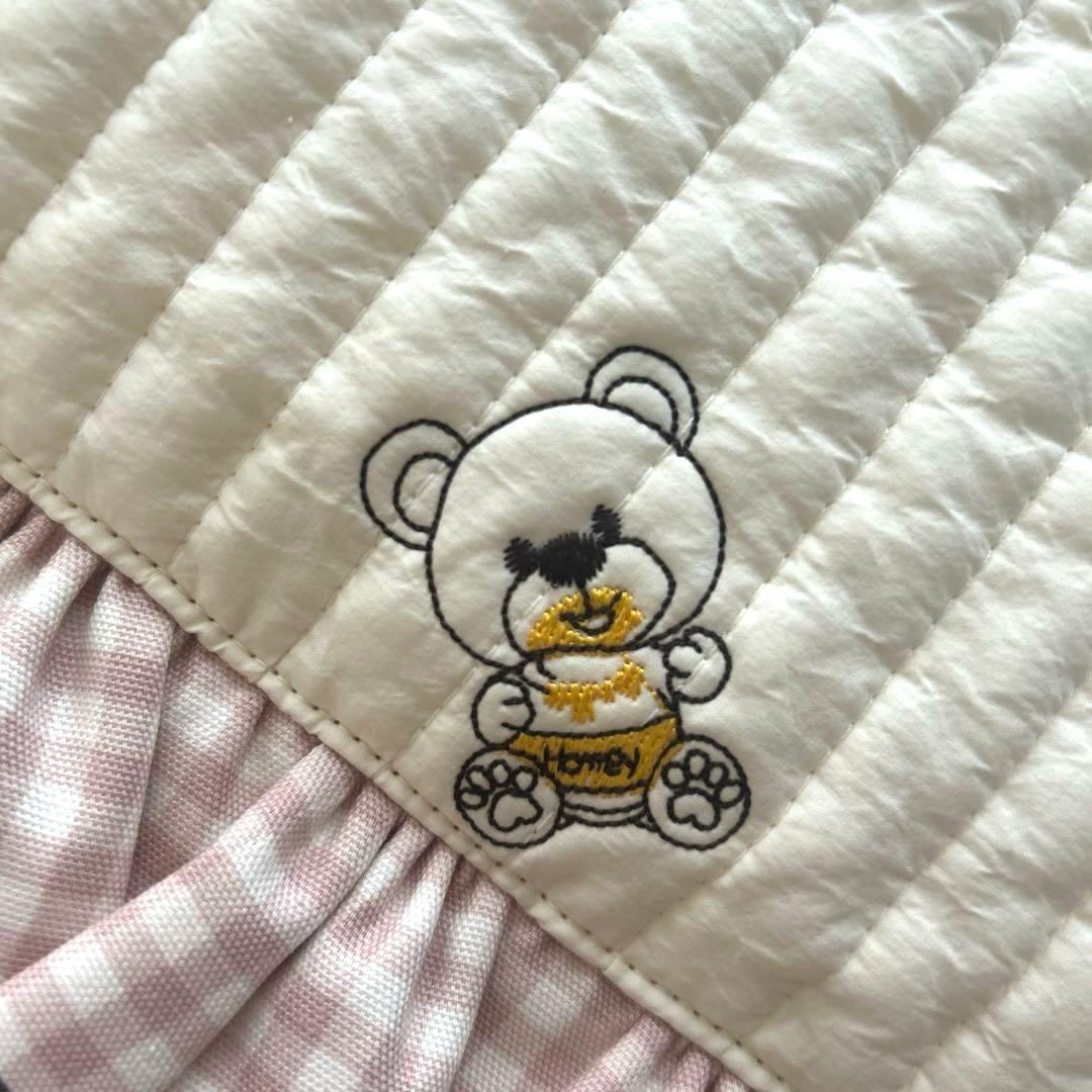 入園入学3点セット　【はちみつくまさんヌビ×くすみピンクチェック】　女の子