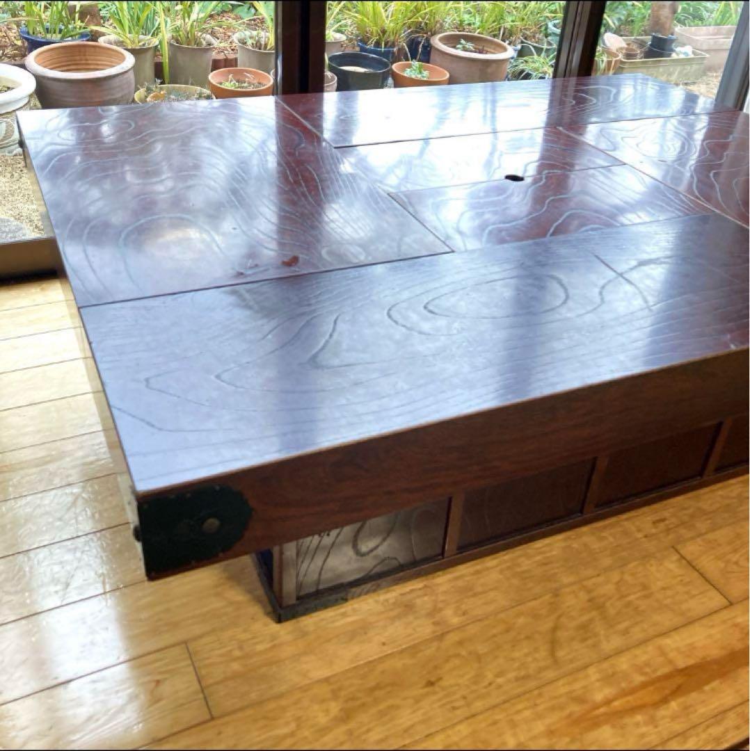 座卓 W120×D90×H40 天板厚9cm 囲炉裏　火鉢テーブル