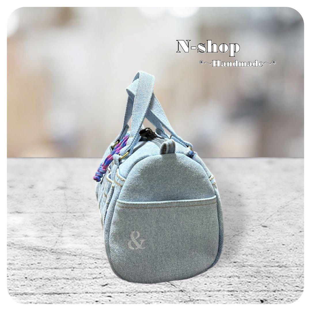 ☆デニムリメイク☆ミニボストンバッグ❥ハンドメイド❥