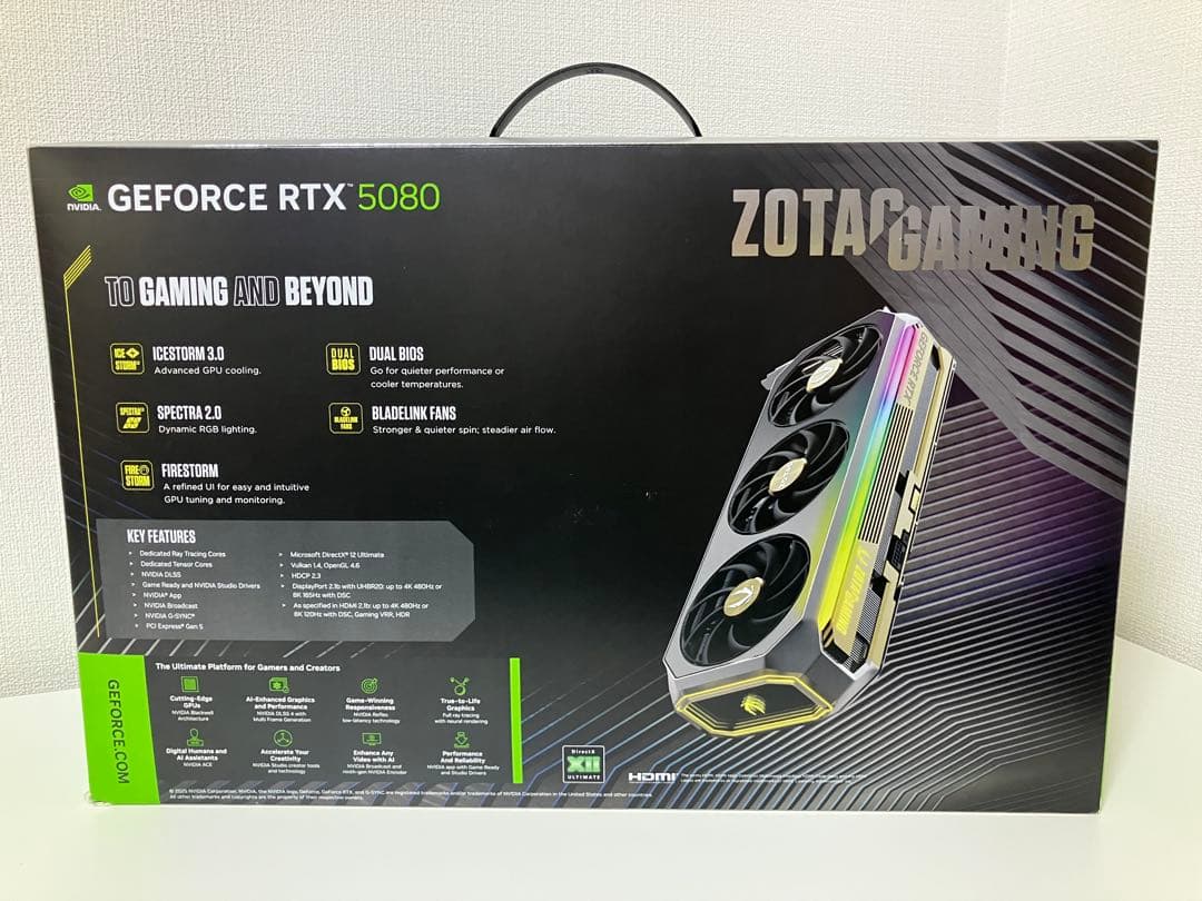 【新品・正規品・レシート付】RTX5080 Zotac Infinity(廃番)