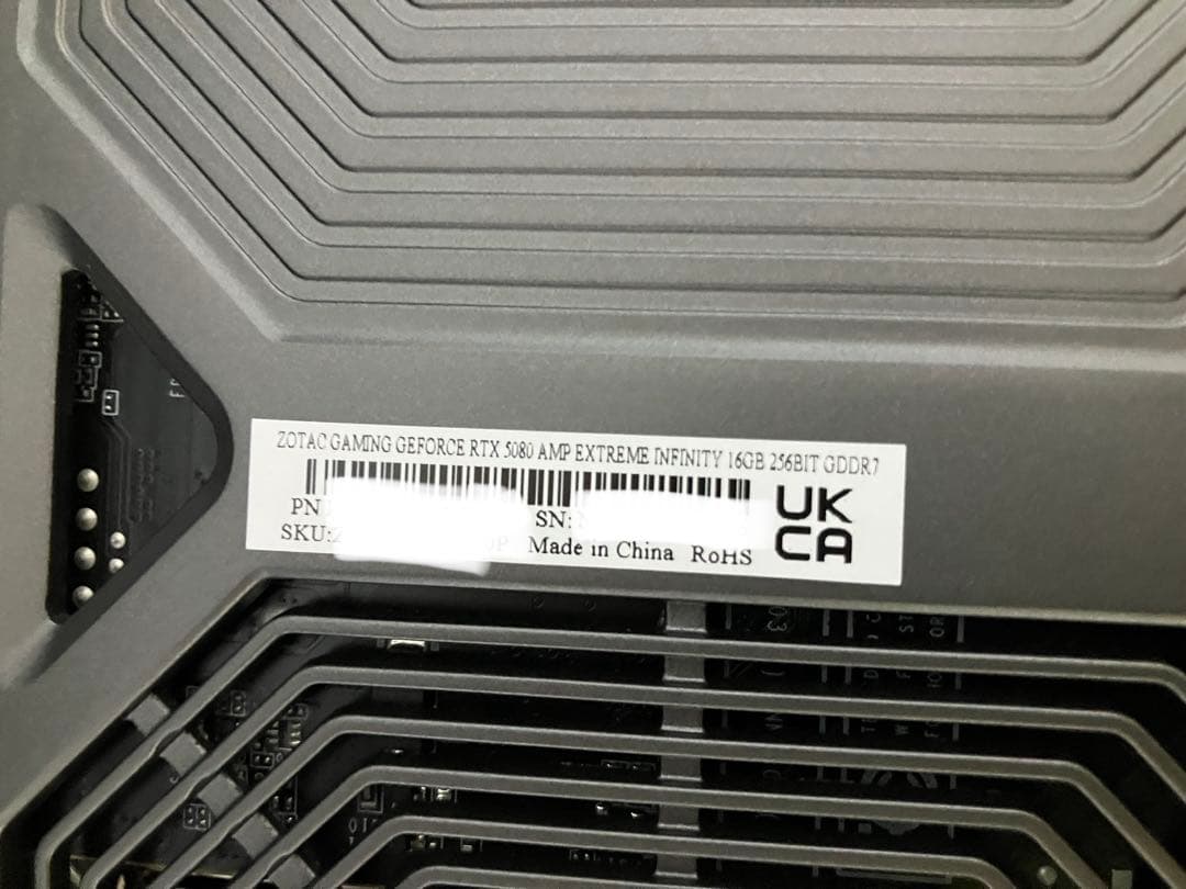 【新品・正規品・レシート付】RTX5080 Zotac Infinity(廃番)