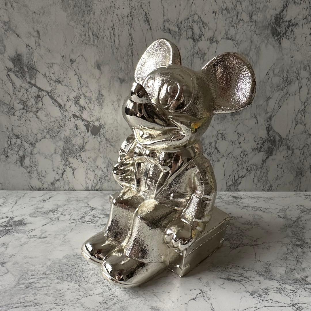 希少 ミッキーマウス メタル 貯金箱 ディズニー Disney
