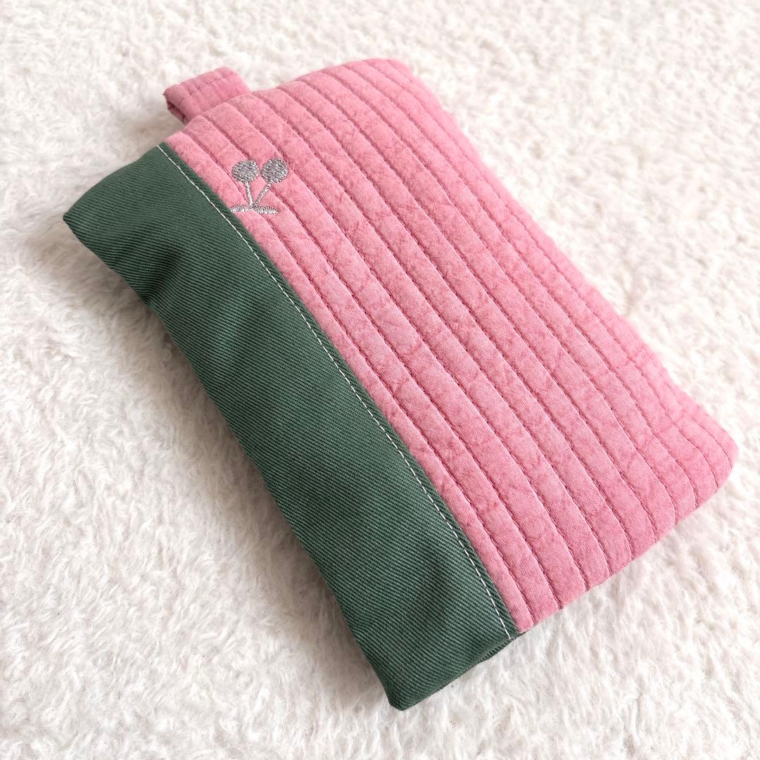 ハンドメイド さくらんぼ刺繍 ヌビ入園入学4点セット 裏地付き イブル