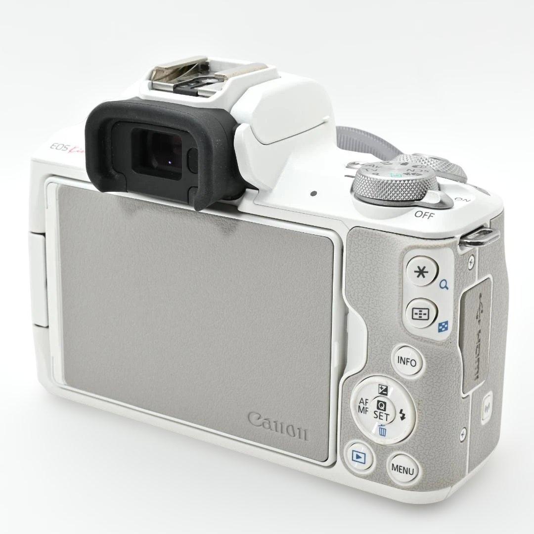 【美品】 Canon EOS Kiss M2 標準ズームレンズキット ホワイト