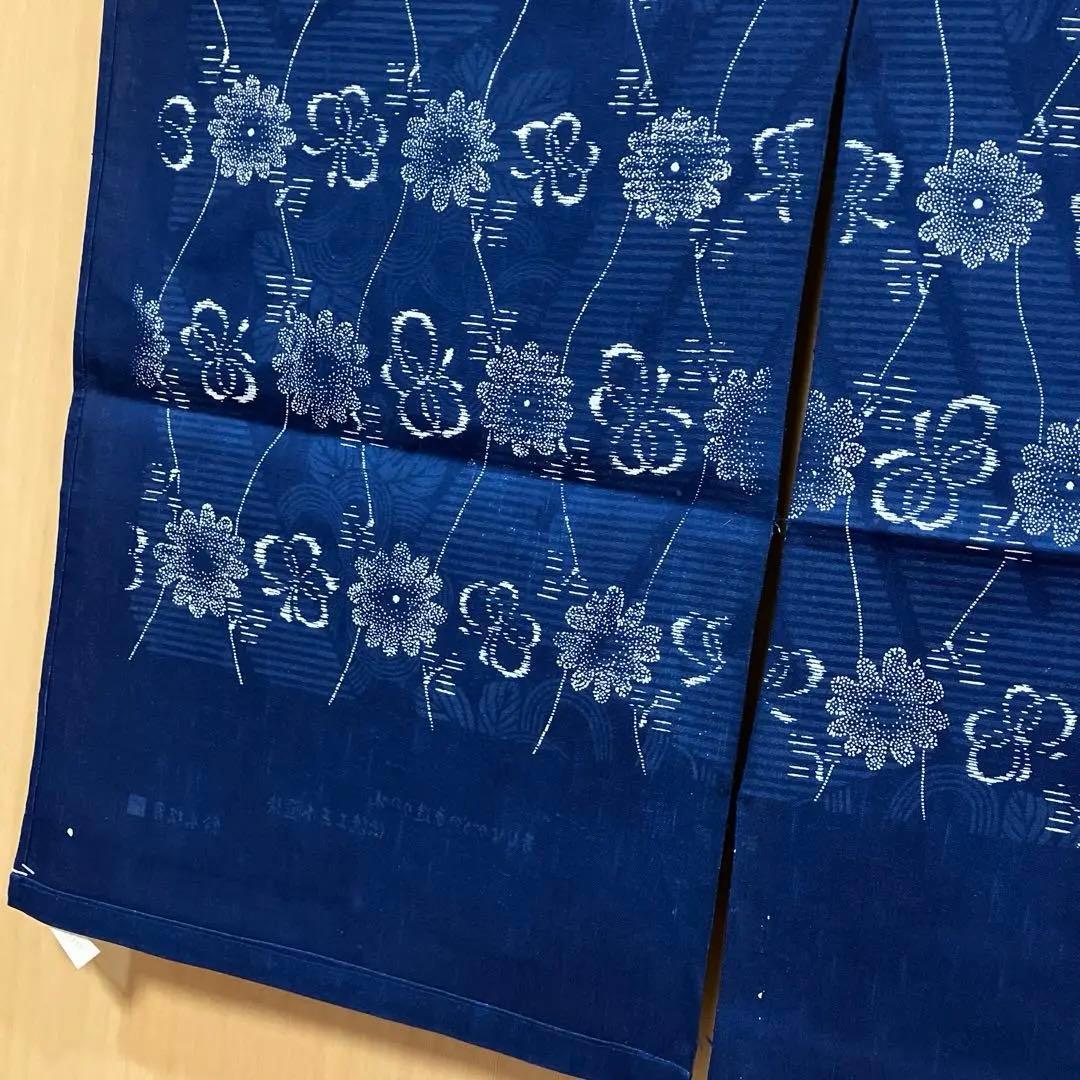 藍染 暖簾❣️本当に良い物をお探しの方❣️藍染工芸士『鈴木松男』作❣️長板藍染 ⑦-1