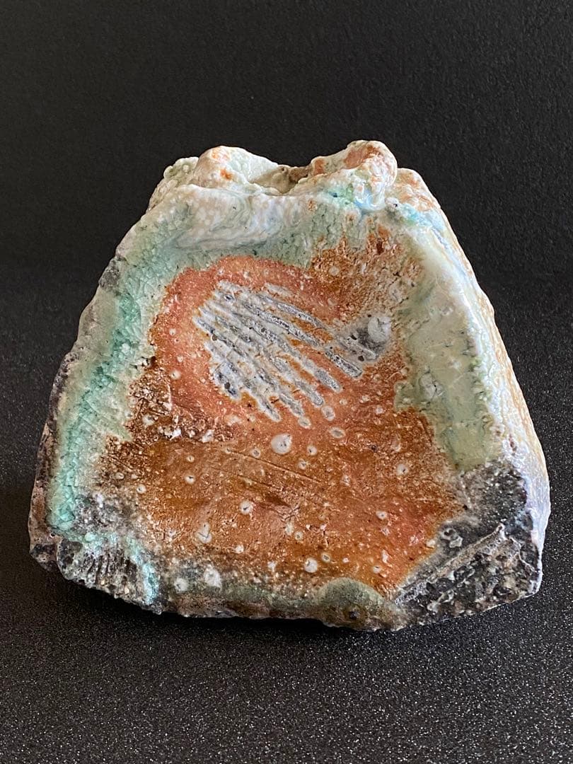 信楽焼　扁壺　花器　花瓶　井村侊生　　#3204