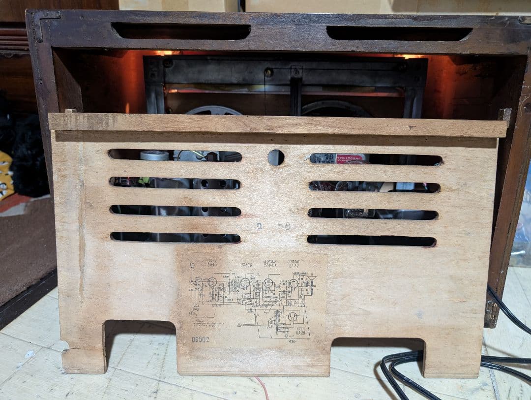 5S-16Aレトロ和風真空管ラジオbluetooth付　ナショナル