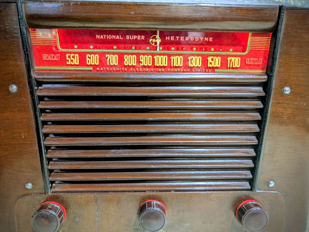 5S-16Aレトロ和風真空管ラジオbluetooth付　ナショナル