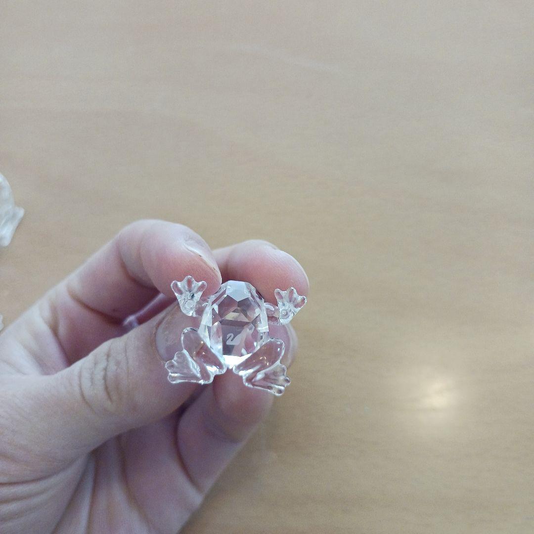 ガラス　動物　スワロフスキー　８点セット　鶏　ひよこ　ハリネズミ　カエル