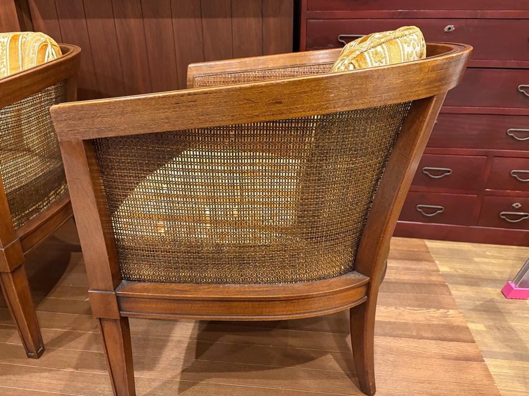 2脚　DREXELHERITAGE ケインバック ラタン ドレクセルヘリテイジ