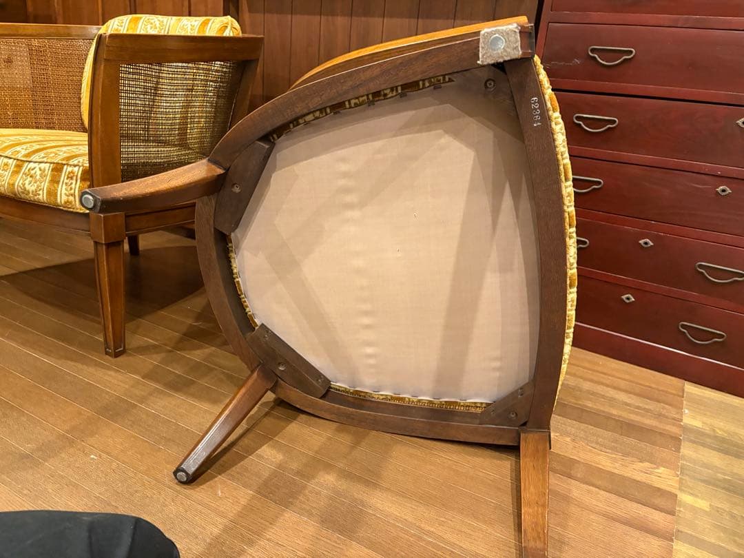 2脚　DREXELHERITAGE ケインバック ラタン ドレクセルヘリテイジ