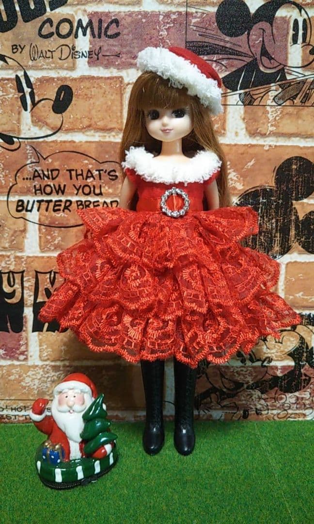 クリスマス バージョン リカちゃん人形 お洋服 ハンドメイド 2105