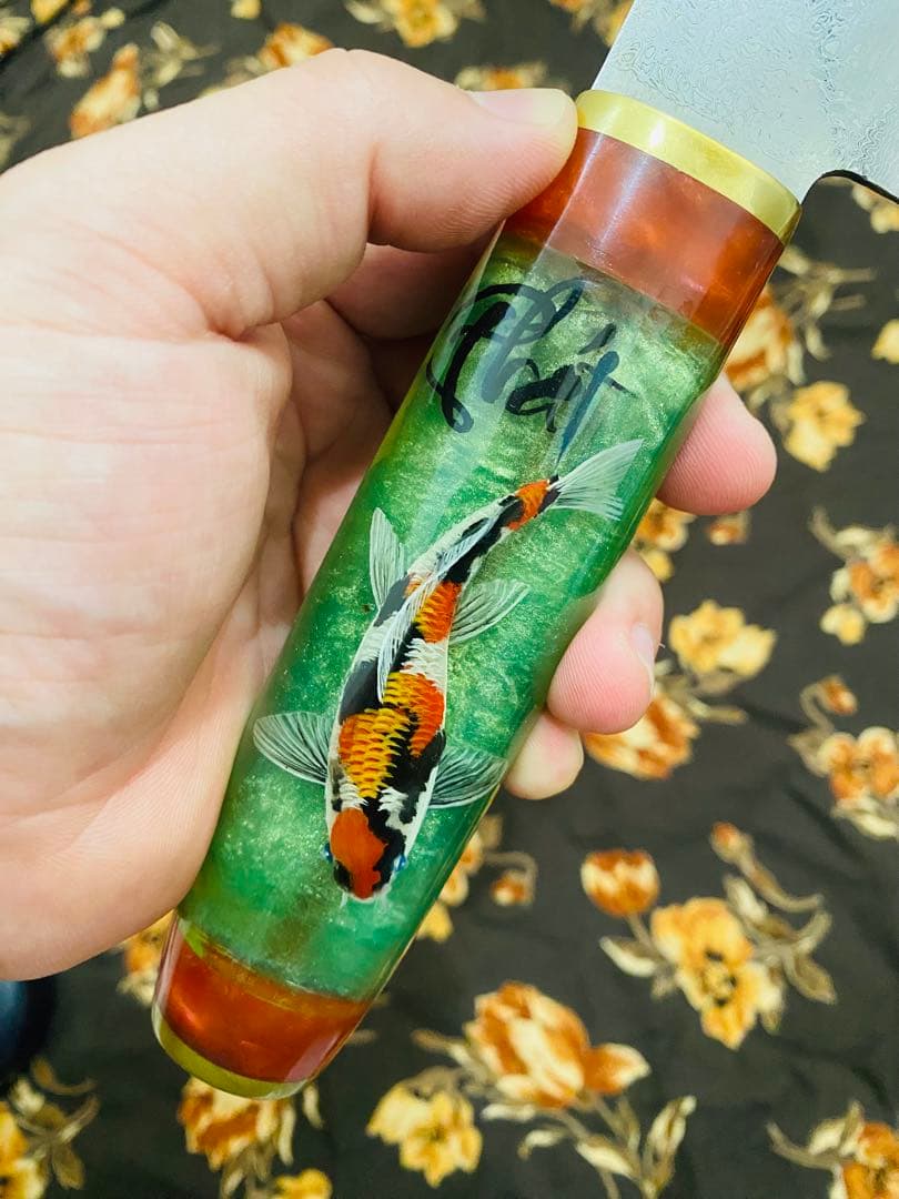 筋引360mm SG2 両刃　ダマスカス 71層