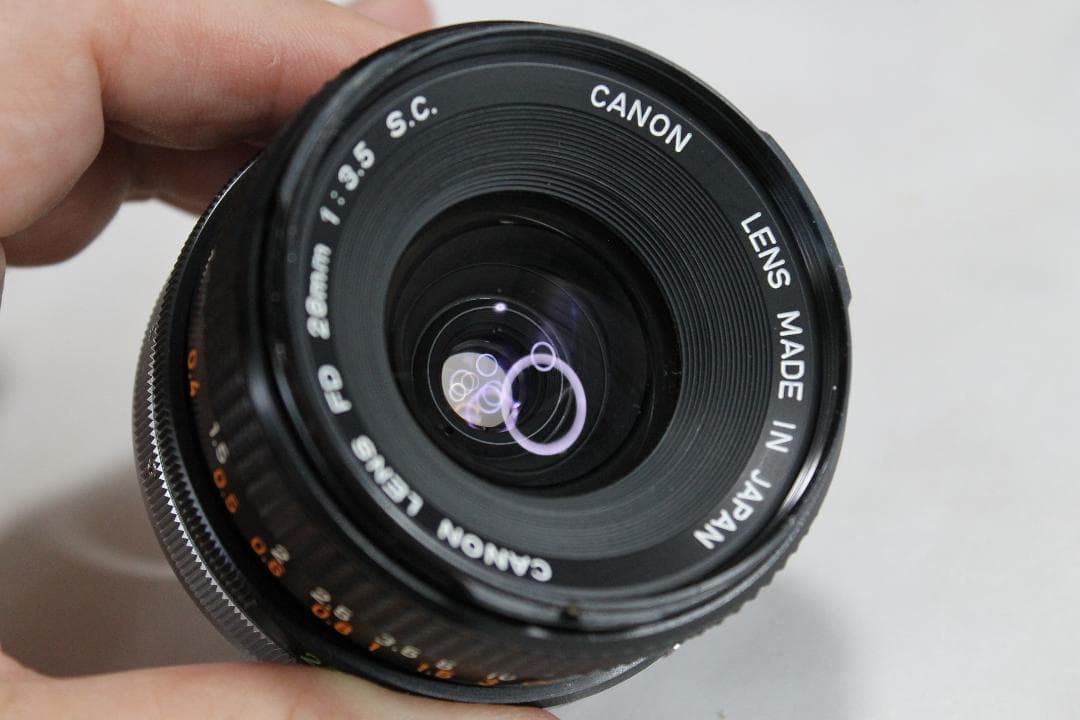 レンズ(単焦点) Canon FD 50mm F1.8 S.C +FD 28mm F3.5 S.C