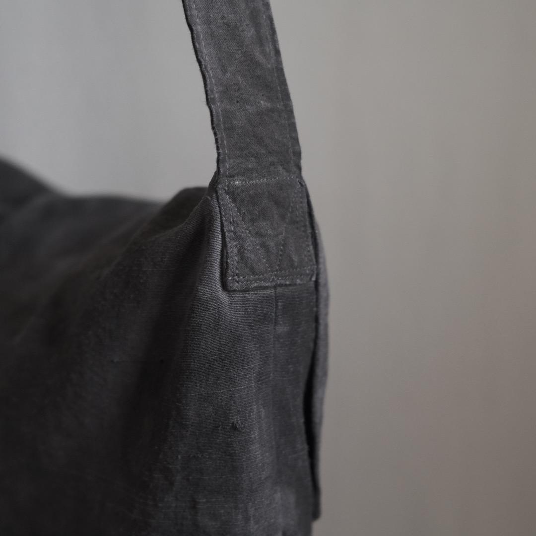 鞄 5　アンティーク　シルク　柿渋染め　古布　バッグ　ショルダー　リネン　ヘンプ