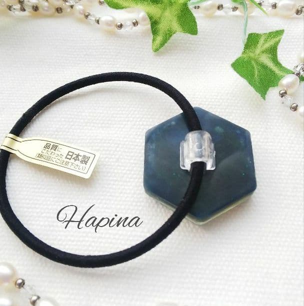 MIXカラー六角形レジンヘアゴム