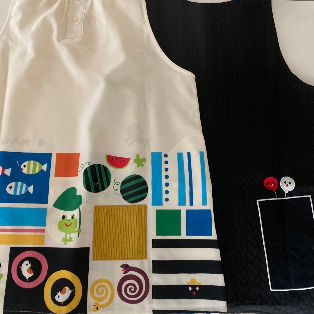 完売品　しましまぐるぐるエプロン　新品未使用　2枚セット　保育士エプロン　学研