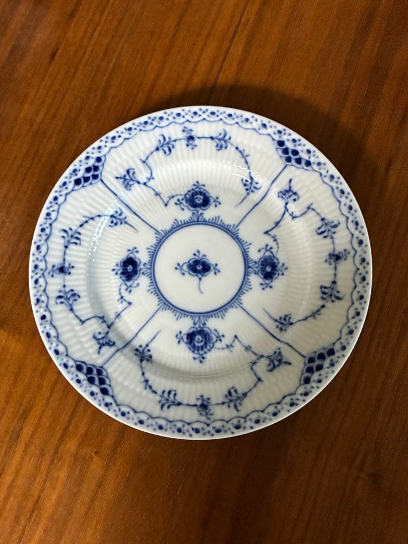 ロイヤルコペンハーゲン　ブルーフルーテッド　ハーフレース　プレート2枚セット