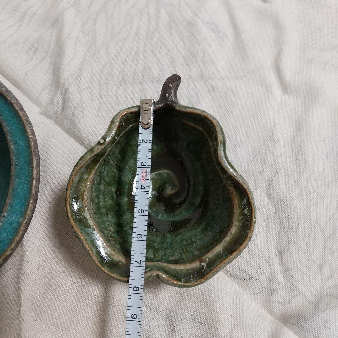 藤原純 洋梨ボウル M S 2点セット ② 純ブルー 洋なし 鉢 個展 作家