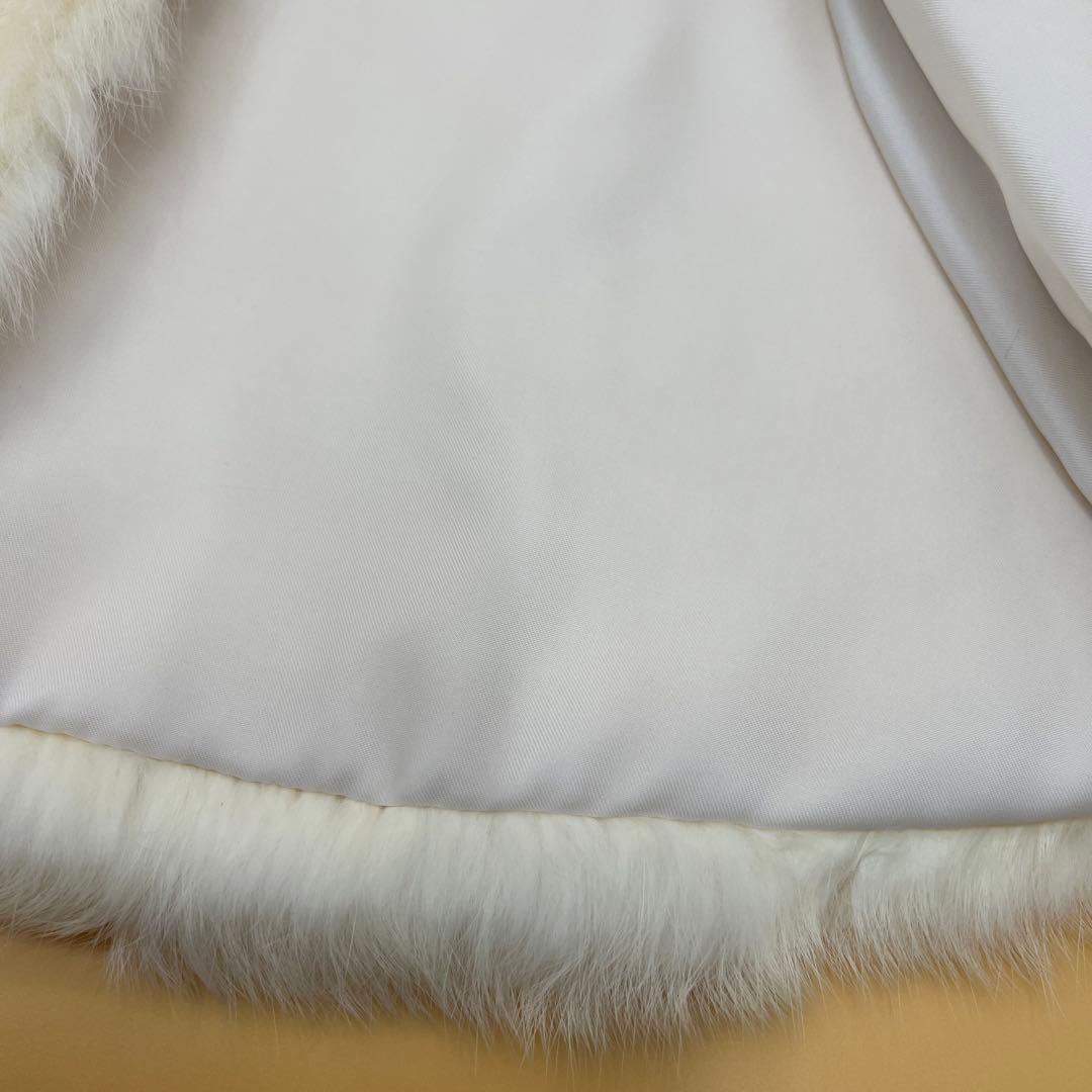 ベビー　ファーケープ　ポンチョ　アイボリー