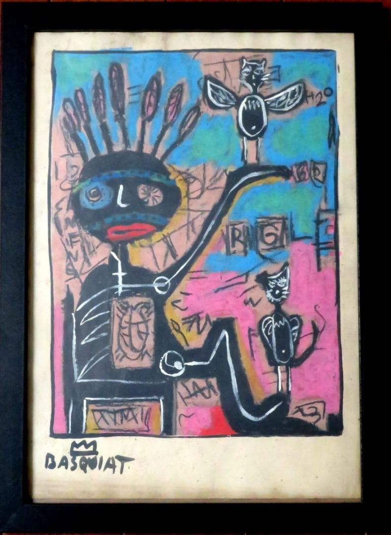 ジャン ミシェル バスキア 1983年 COA付属 ミクストメディア