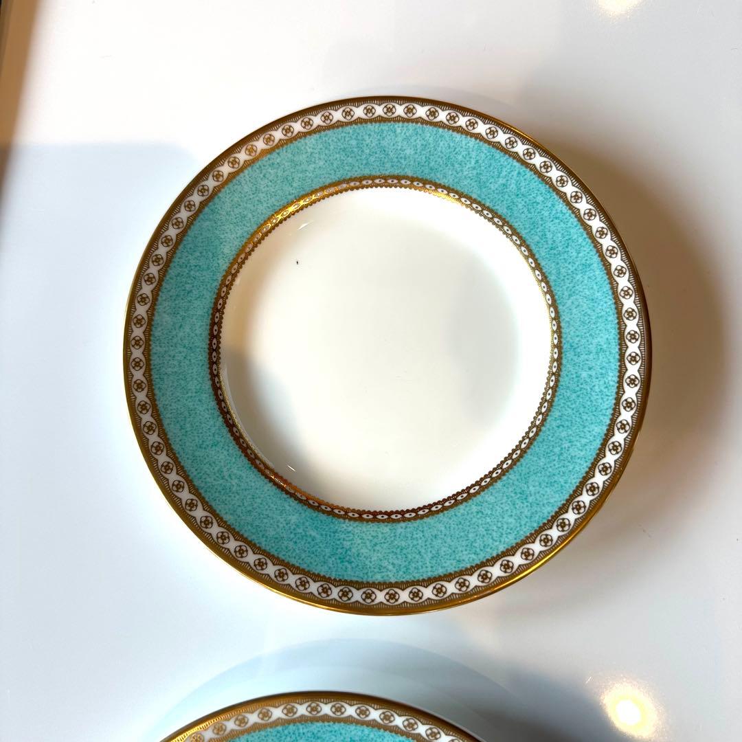 ウェッジウッドユーランダー パウダーターコイズ デザート皿15cm磁器5枚