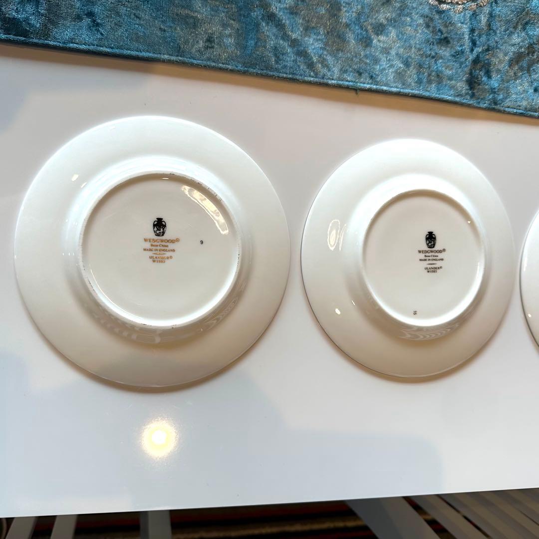 ウェッジウッドユーランダー パウダーターコイズ デザート皿15cm磁器5枚