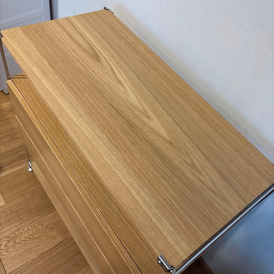 【完成品配送】無印良品　ユニットシェルフ　引き出し　オーク材