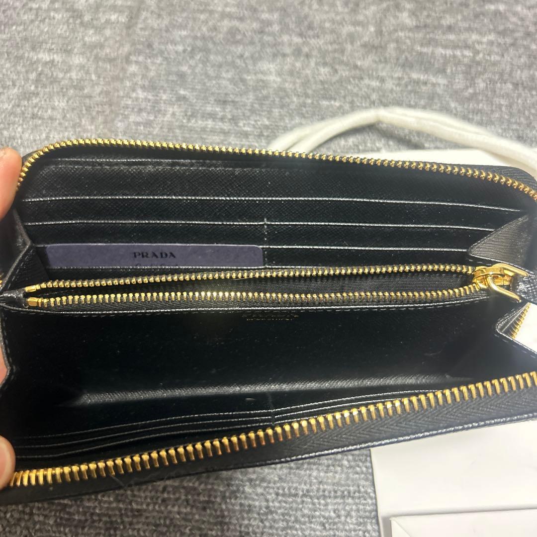 PRADA ブラック レザー 長財布 保存袋付き