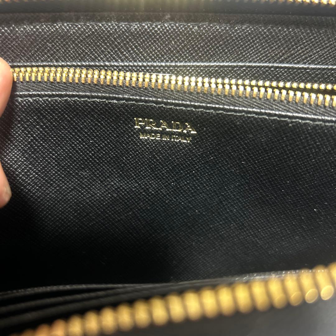 PRADA ブラック レザー 長財布 保存袋付き