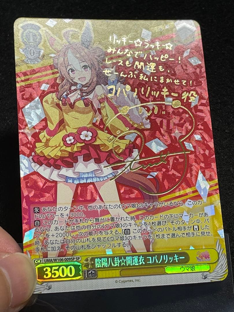 【状態A +】陰陽八卦☆開運衣 コパノリッキー　SP 箔押し　サイン　ウマ娘