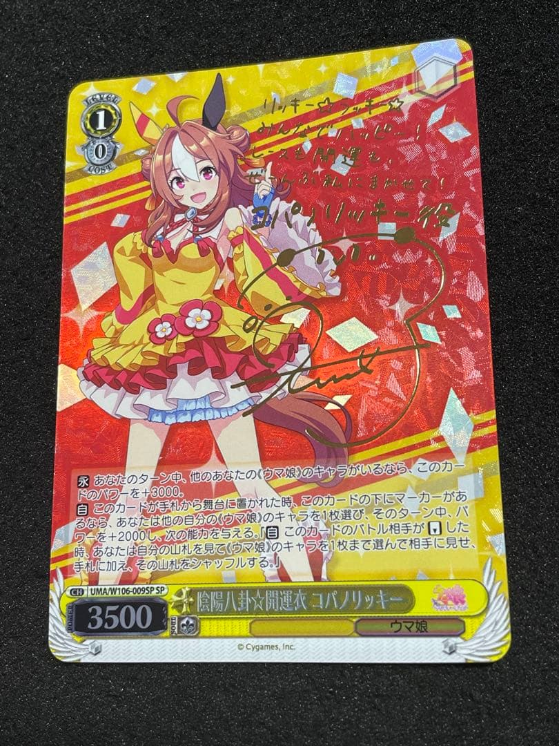 【状態A +】陰陽八卦☆開運衣 コパノリッキー　SP 箔押し　サイン　ウマ娘