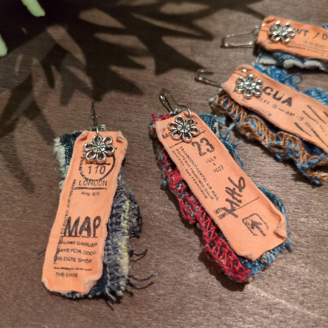 ［SALE］バスTICKETタグ✨ちんまりサイズタグ✨シルバー✨革タグ