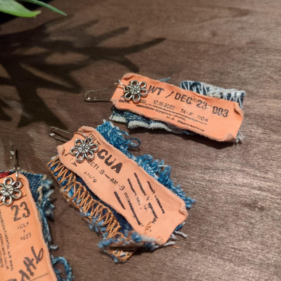 ［SALE］バスTICKETタグ✨ちんまりサイズタグ✨シルバー✨革タグ