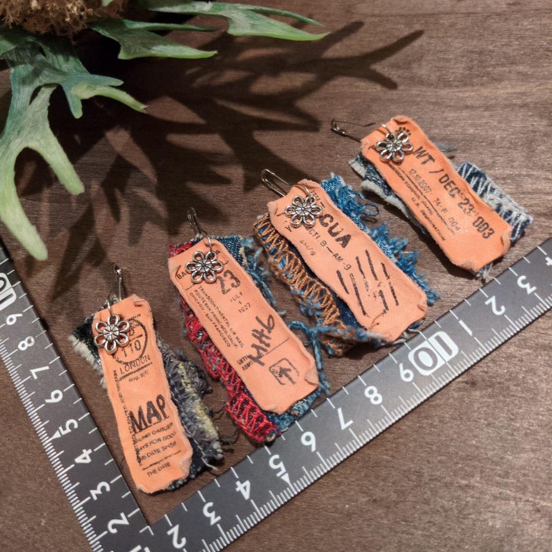 ［SALE］バスTICKETタグ✨ちんまりサイズタグ✨シルバー✨革タグ