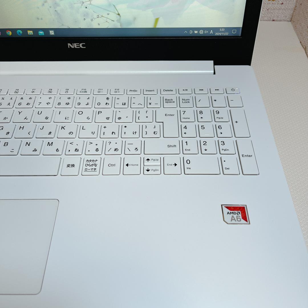 ✨かわいいホワイト✨人気のNECノートパソコン｜カメラ付き｜大容量1000GB