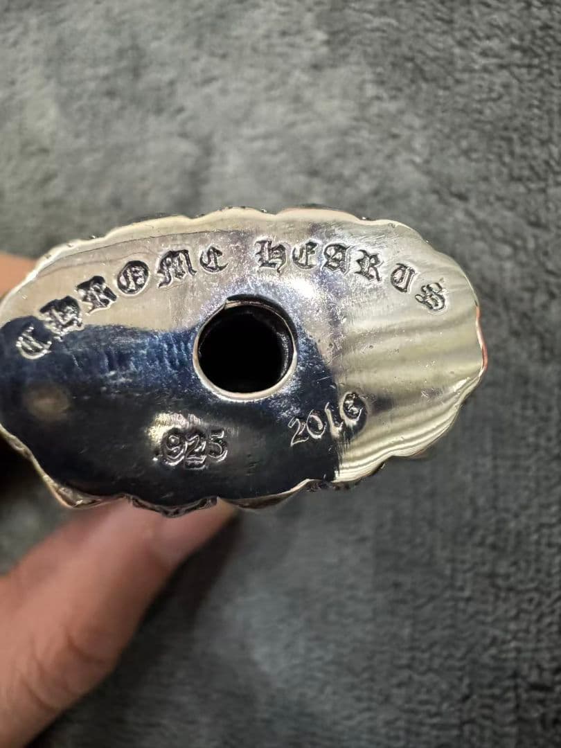 シルバー 925刻印 BIG ショートライター　ケース　フローラル　タイニー