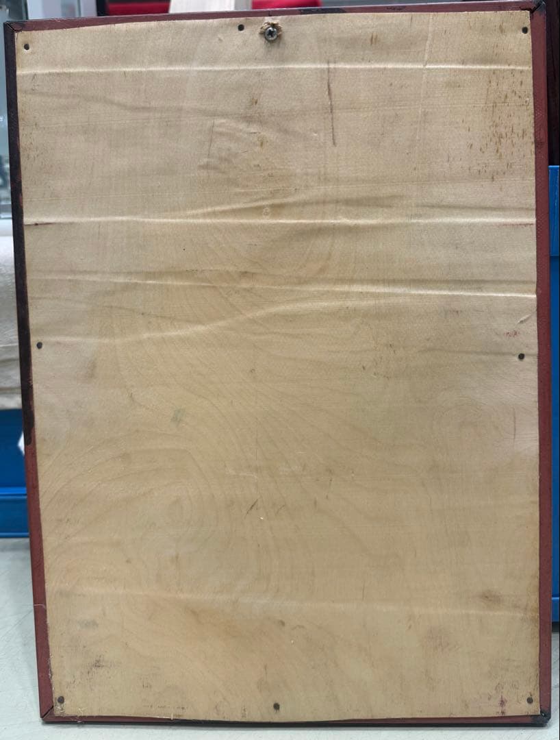 中国　陶板　色絵　人物　額装　送料込み260405