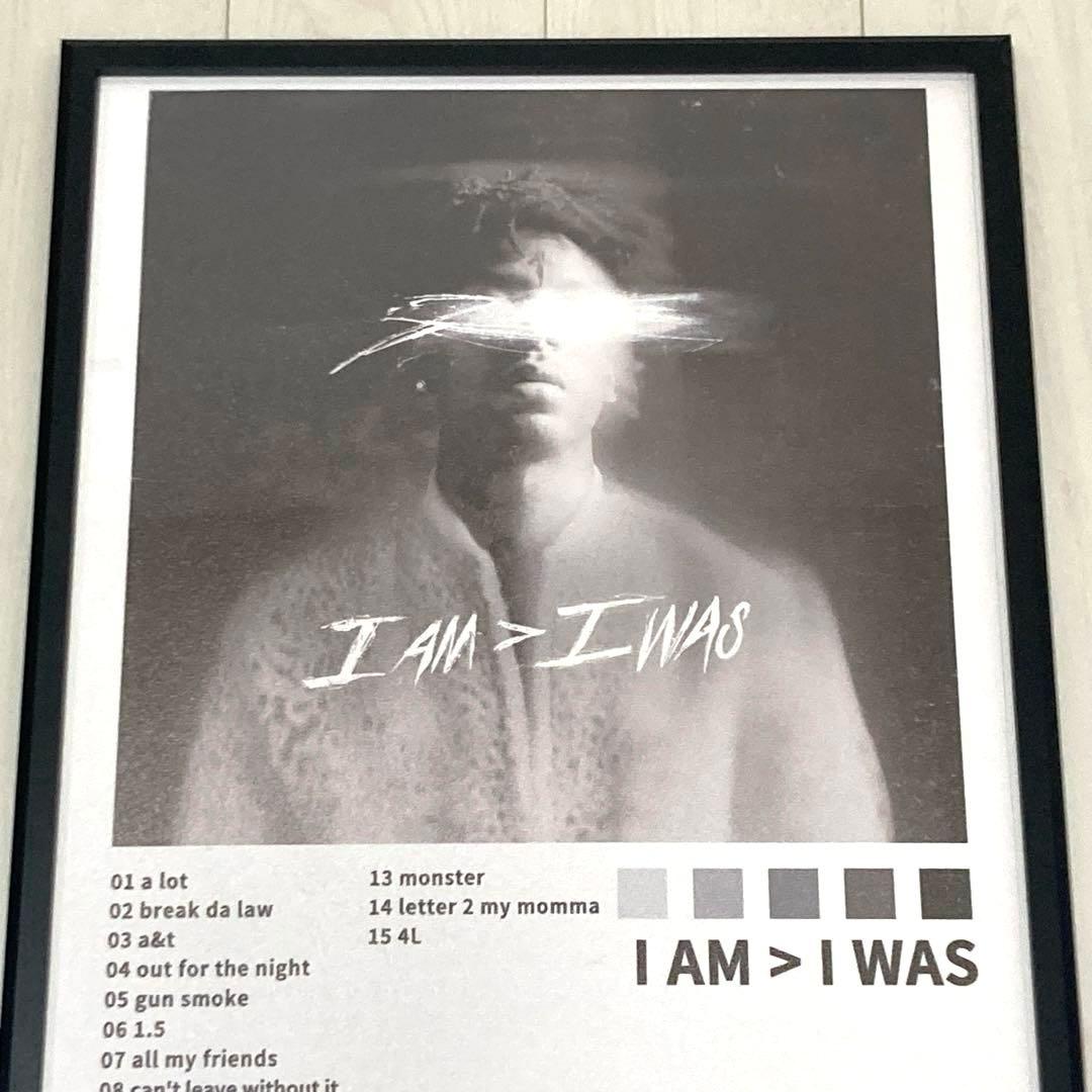 【額縁付き】 21savage I AM > I WAS A2ポスター