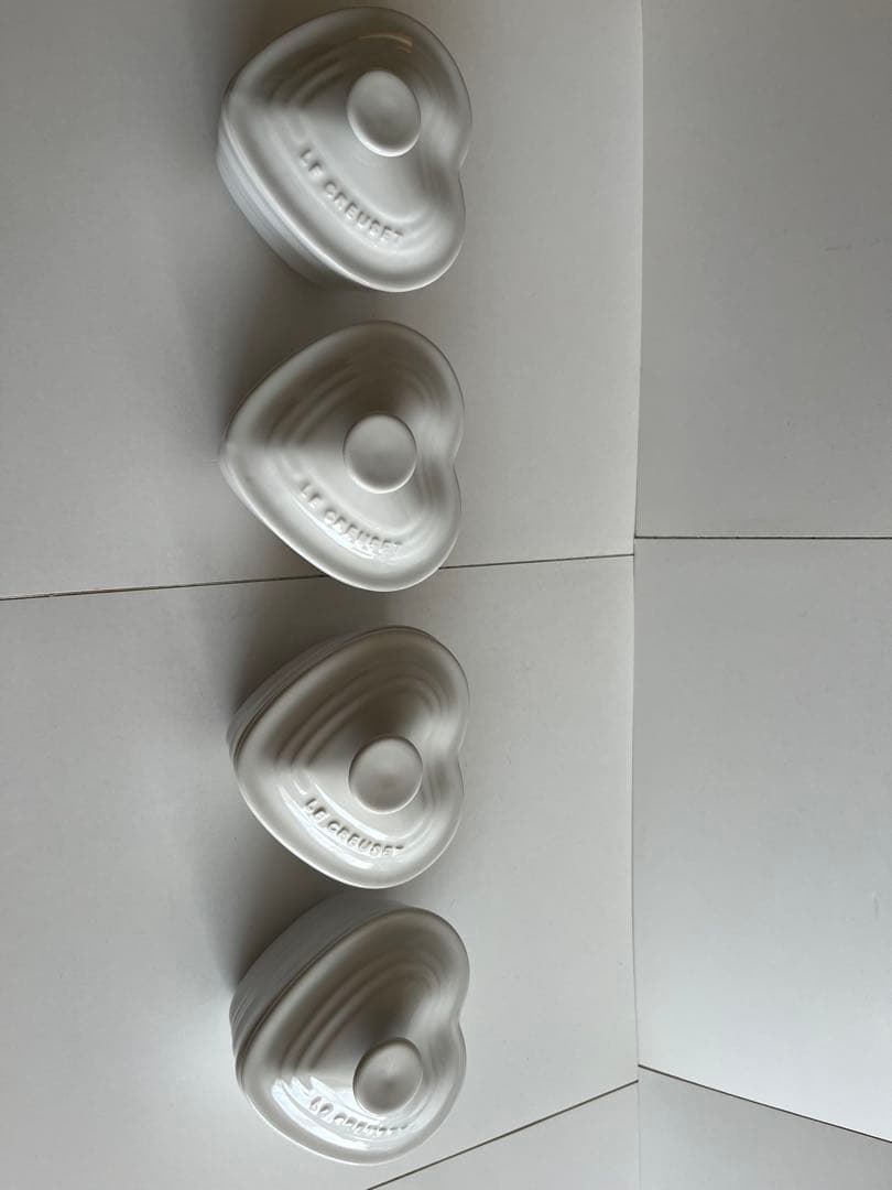 ルクルーゼ　ラムカンダムール　L ホワイト　おまとめ4個