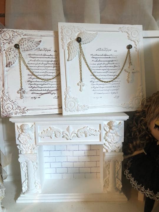 p様お纏め専用❤️ブライス　マントルピース　ホワイト　ローソク２本付