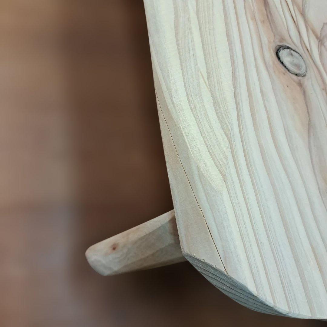 杉無垢 自然な形状 椅子 チェアー 腰掛け 植物置き台 テーブル