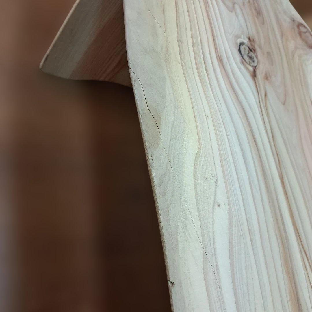 杉無垢 自然な形状 椅子 チェアー 腰掛け 植物置き台 テーブル