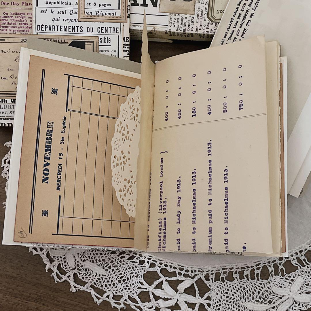 ①ジャンクジャーナル　おすそ分けファイル　ヴィンテージ紙ものセット