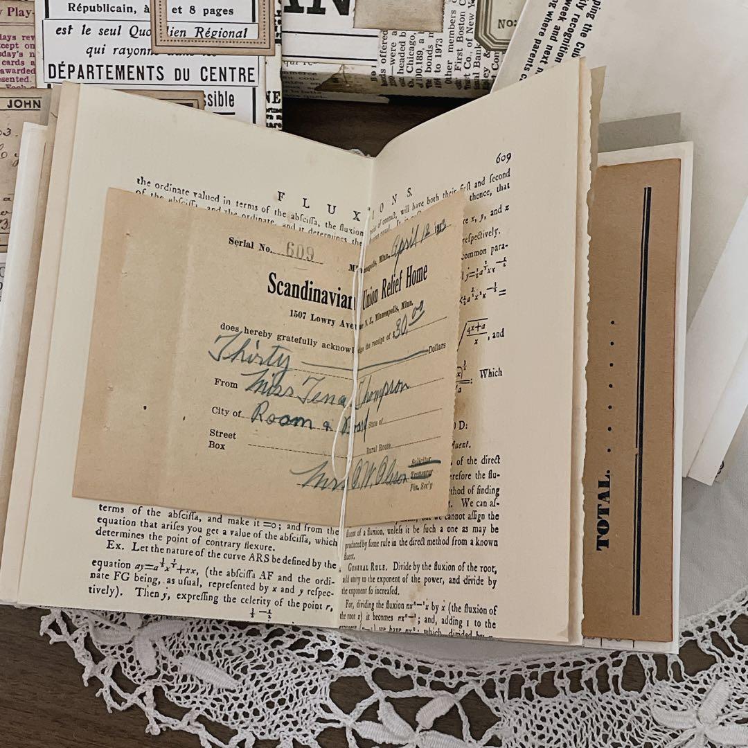 ①ジャンクジャーナル　おすそ分けファイル　ヴィンテージ紙ものセット