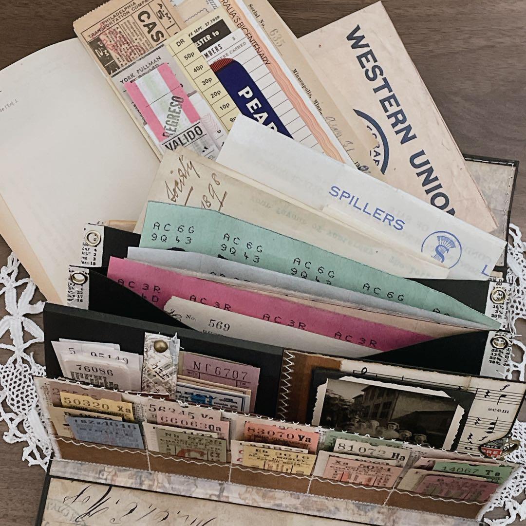 ①ジャンクジャーナル　おすそ分けファイル　ヴィンテージ紙ものセット