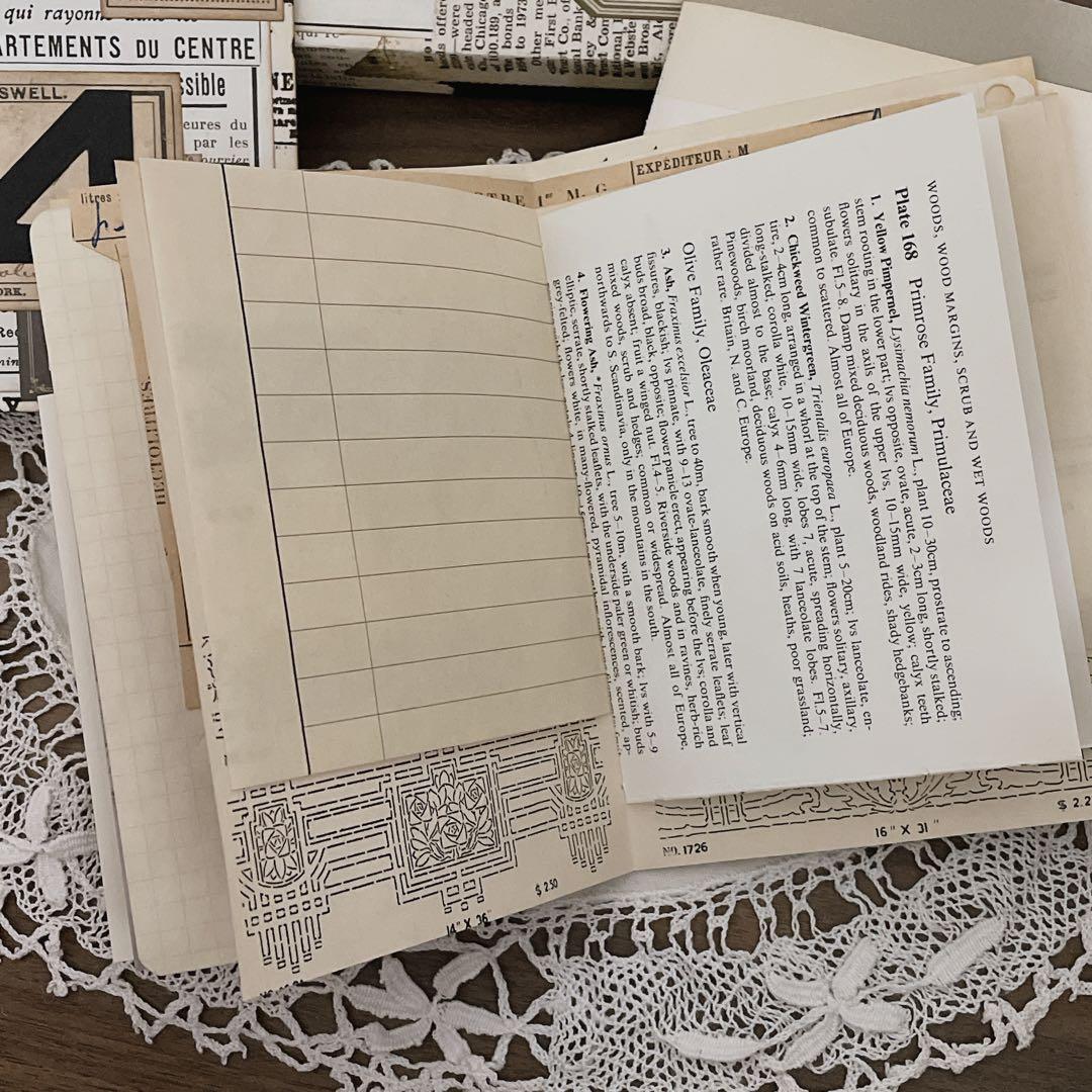 ①ジャンクジャーナル　おすそ分けファイル　ヴィンテージ紙ものセット