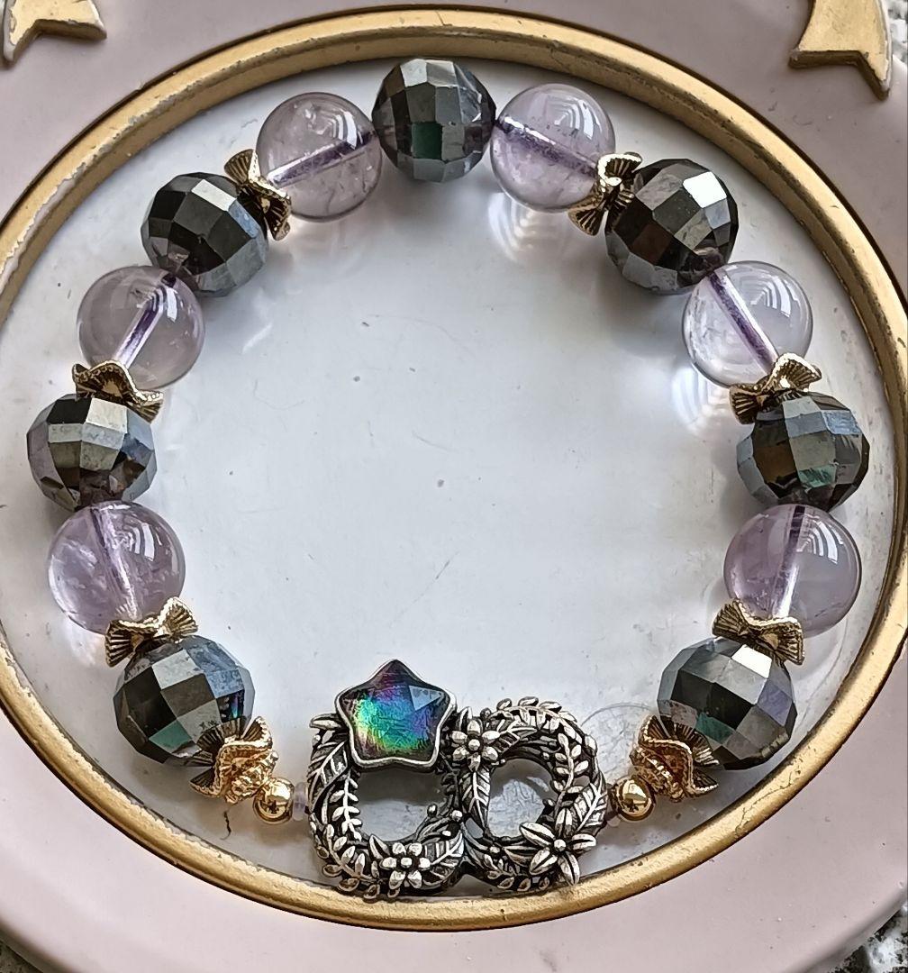 激レア！レインボーカラーのギベオンのパーツ、テラヘルツスイカ、ボリビアアメジスト